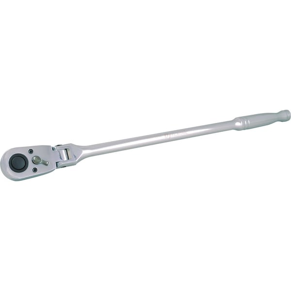 Tools 1/2" Drive 48 Tooth Flex Head Ratchet, 17-3/4" Long, Chrome
